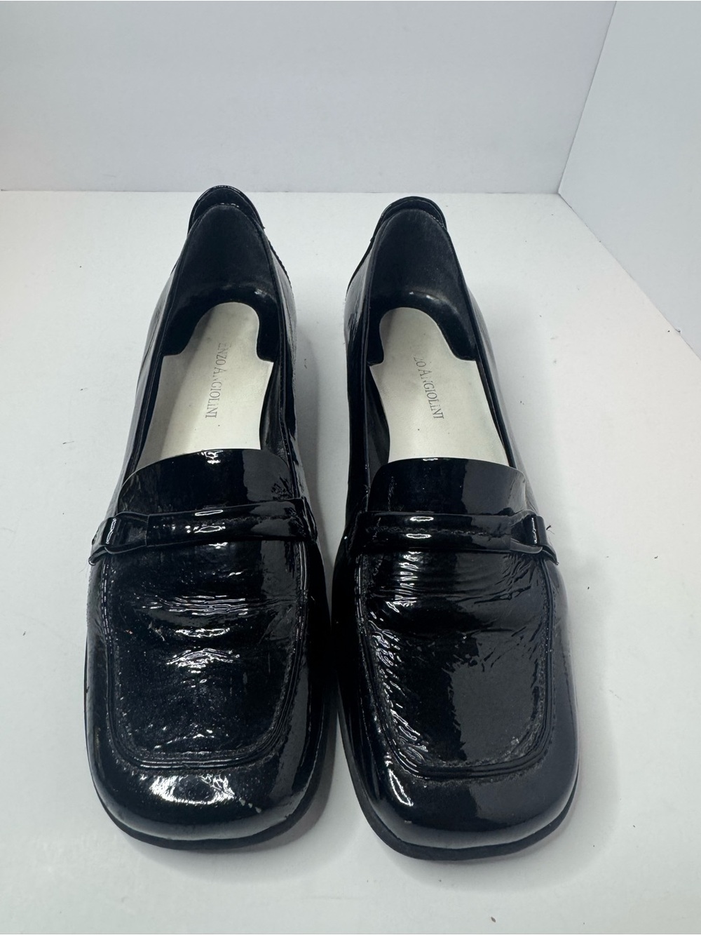 Enzo Angiolini Natee Black Patent Leather Loafers Women's Size 8M